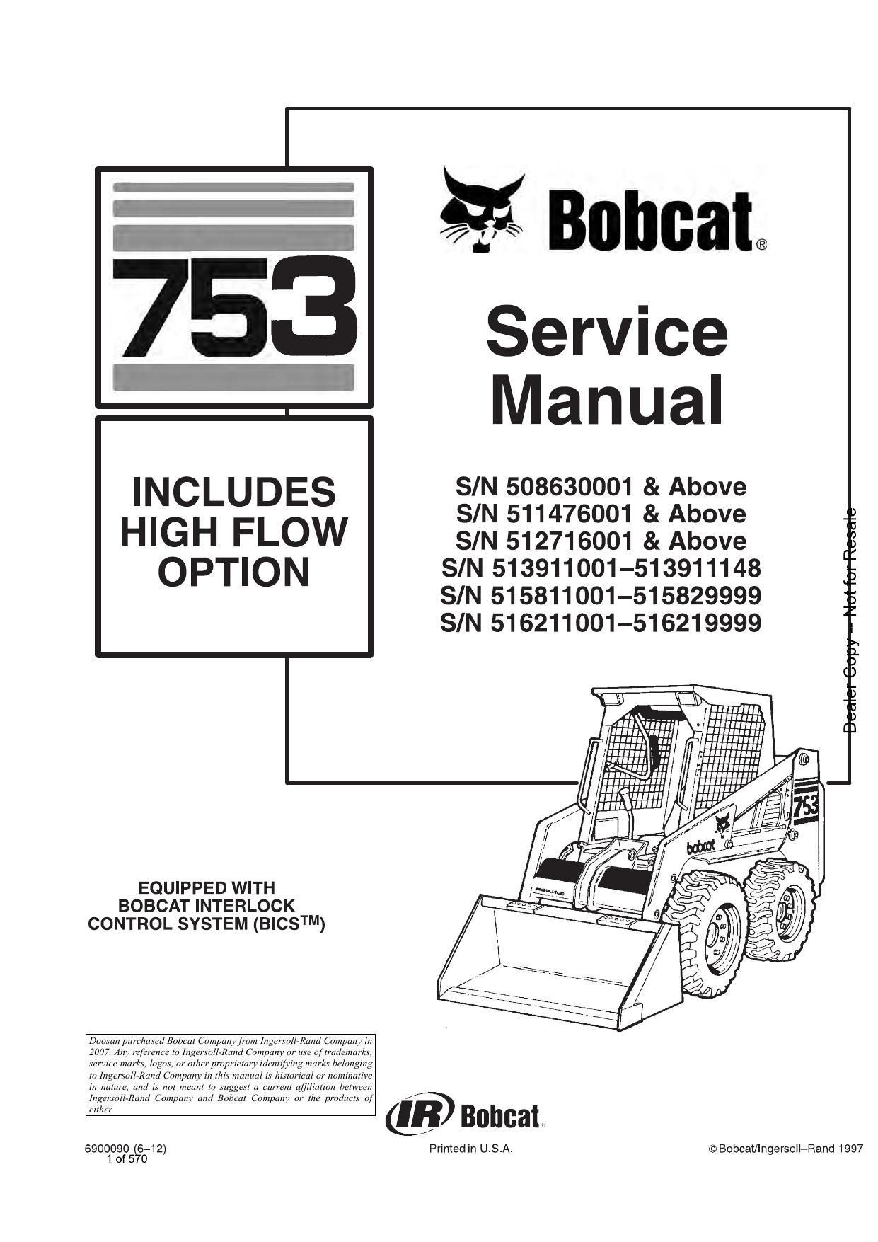 753 Loader Service Manual Bobcat 2